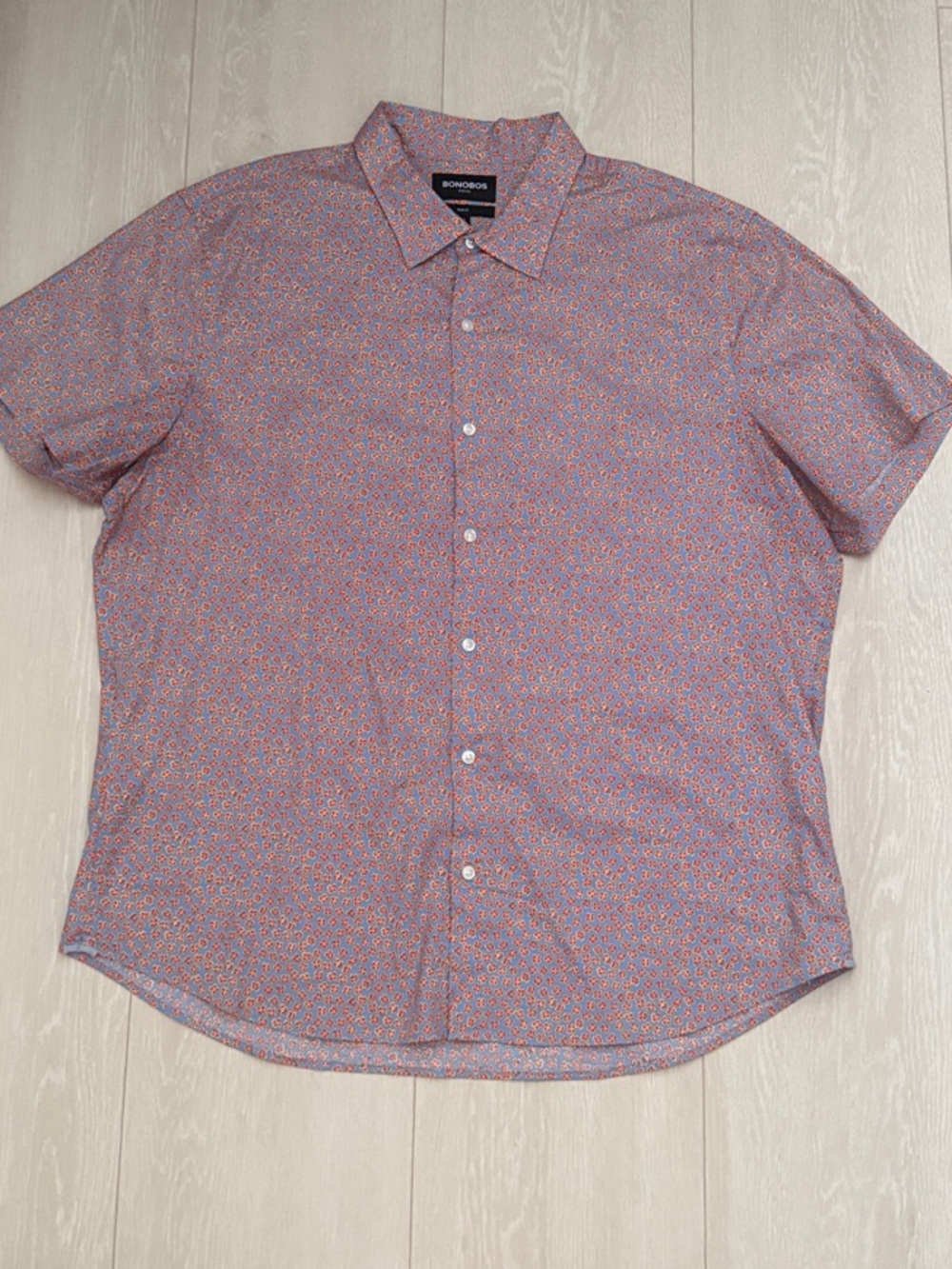 Bonobos Floral Pink Multi Short-Sleeve Button-Down Shirt
